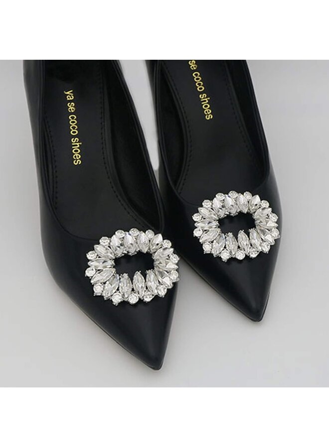 Elegant Rhinestone Crystal Metal Shoe Clips