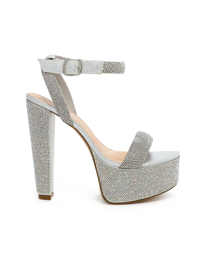 Duncan-25 Dressy Heels - Silver Shimmer