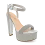 Duncan-25 Dressy Heels - Silver Shimmer