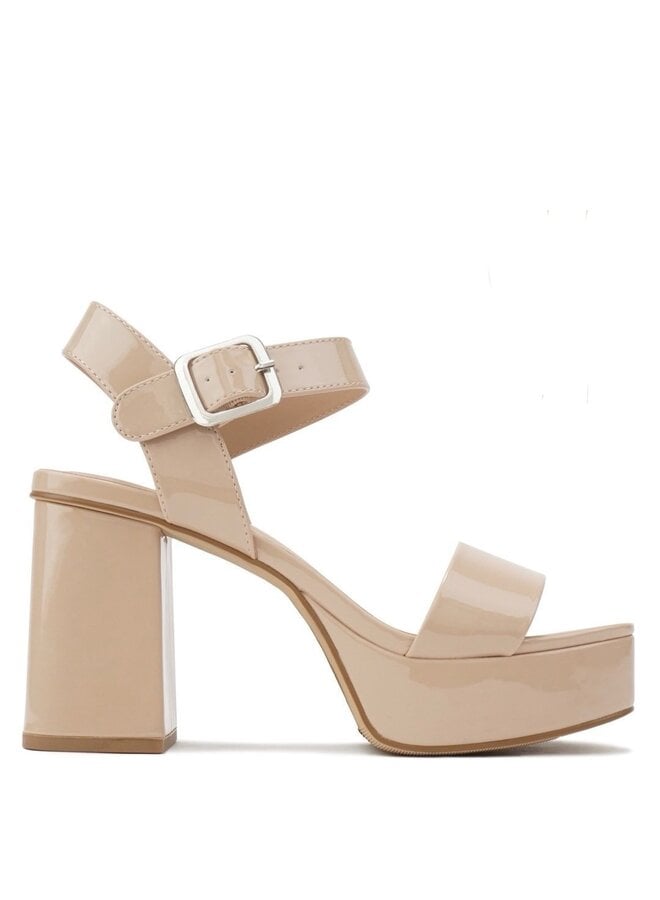 Macey Casual Heels - Dark Beige