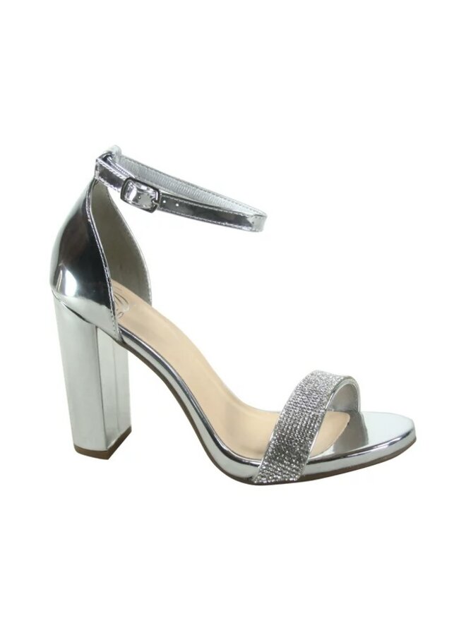 Laser Party Heels - Silver