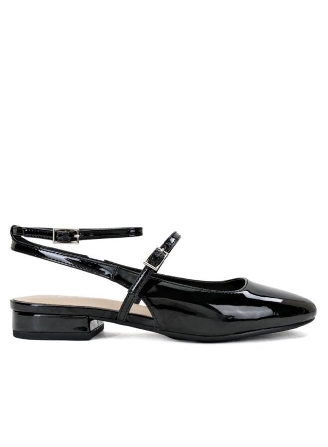 Panel Casual Heel - Black Patent