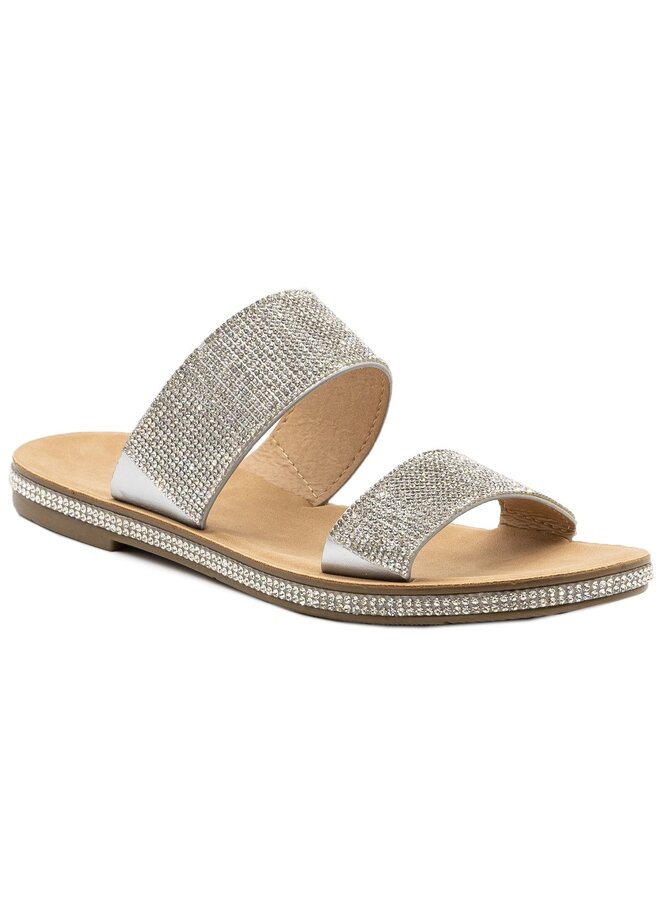 Tyson-9 Flat Sandal - Silver Pu