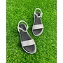 Tulip Flat Sandals - Silver