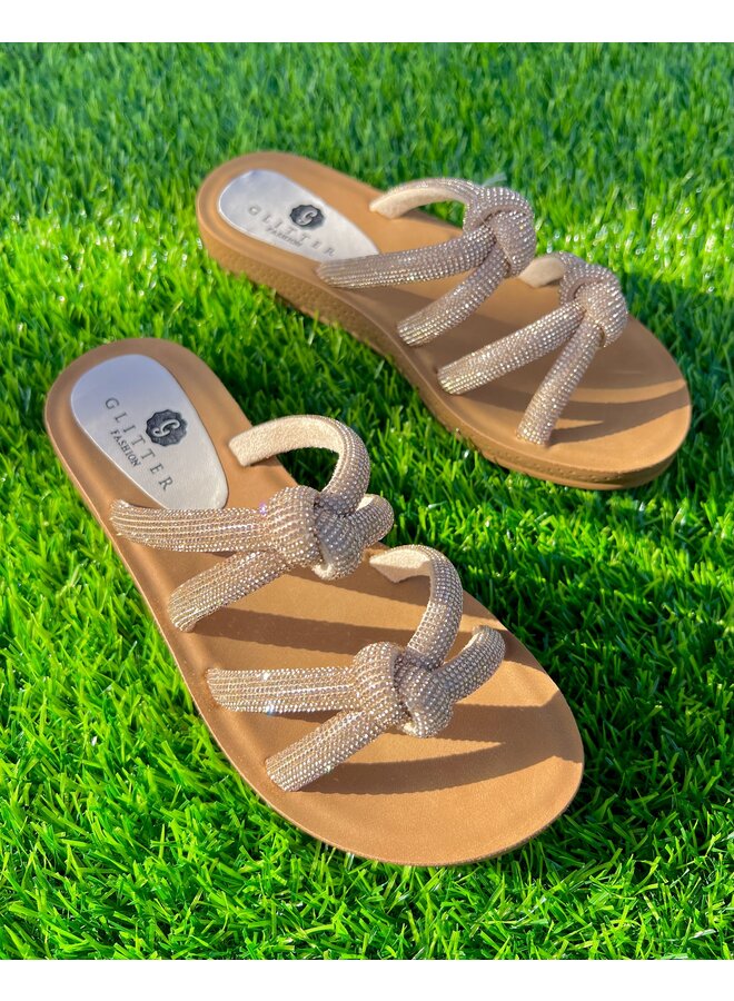 Sol-88 Flat Sandal - Rose Gold