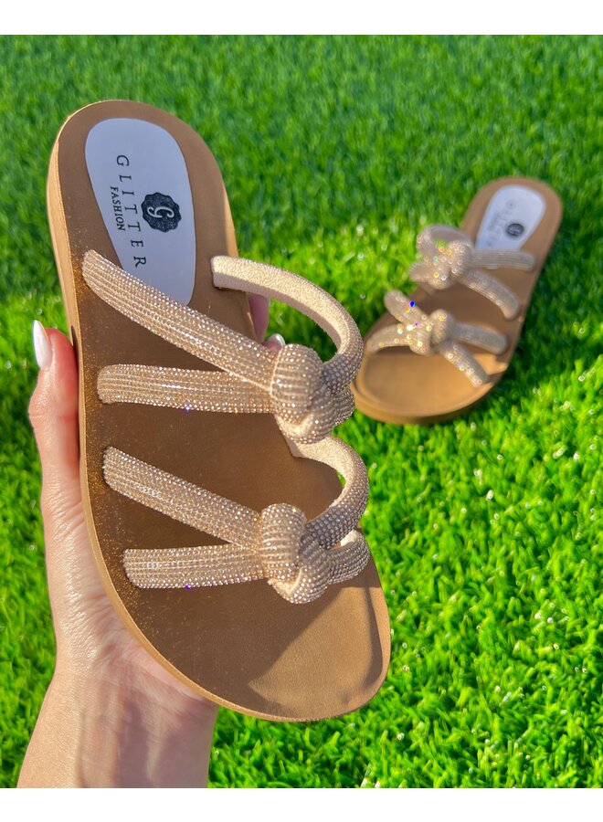 Sol-88 Flat Sandal - Rose Gold