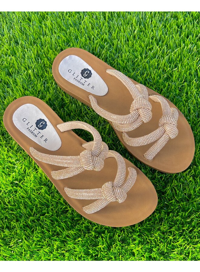 Sol-88 Flat Sandal - Rose Gold