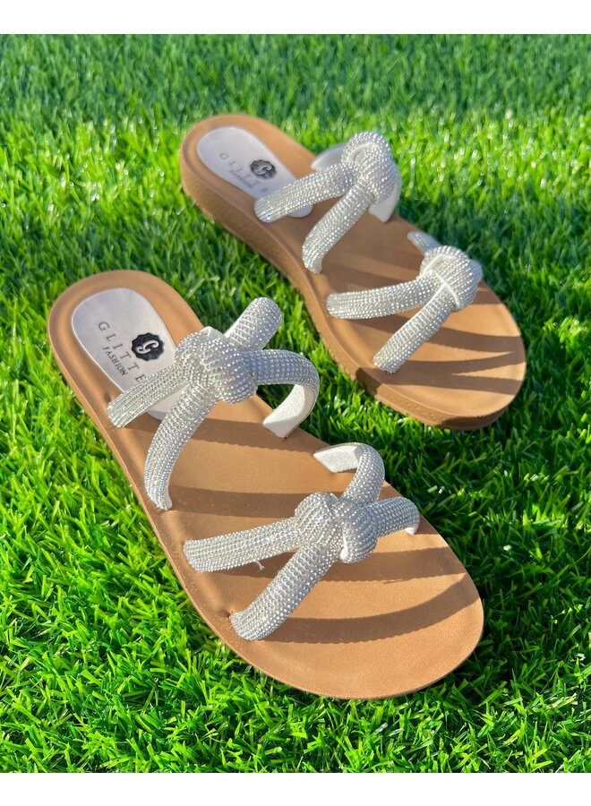 Sol Flat Sandal - Silver