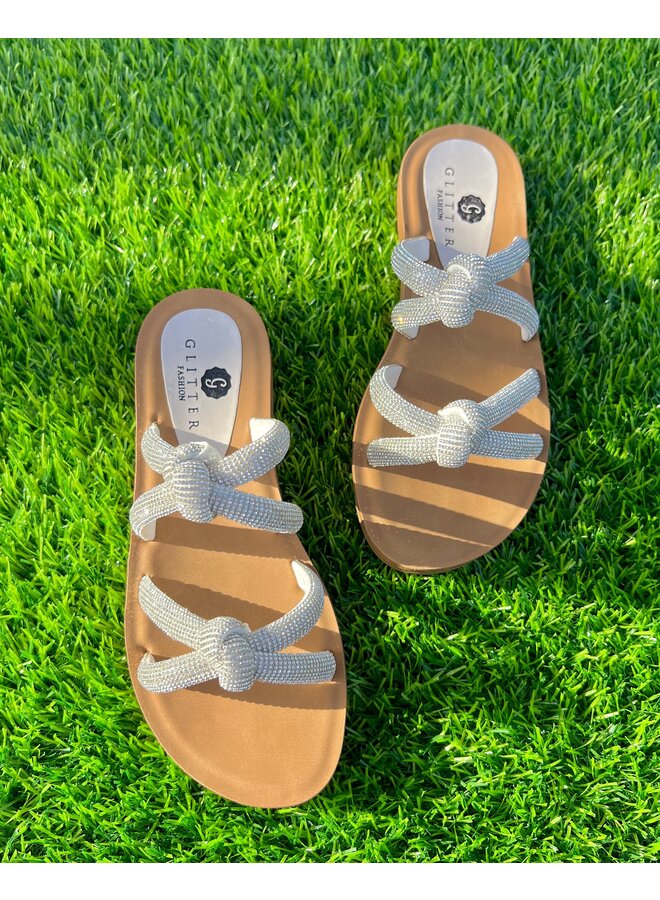 Sol Flat Sandal - Silver
