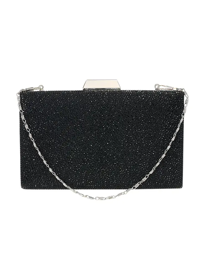 HB-LEXIE-2 Rhinestone Handbag - Black Pearl