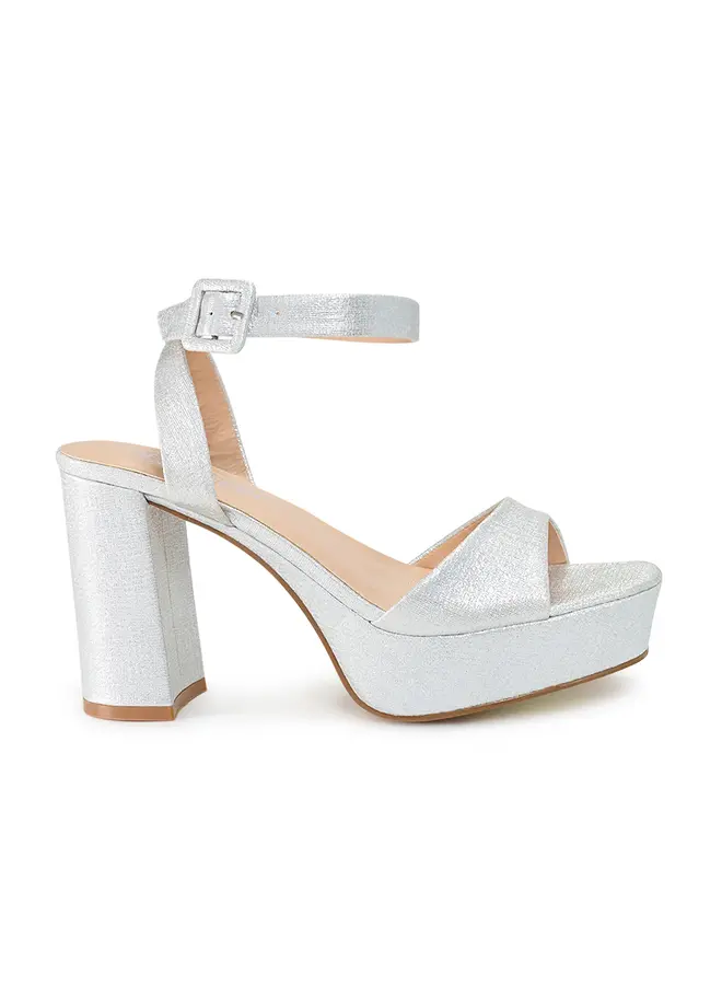 Anya-2 Dressy Heel - Silver Shimmer