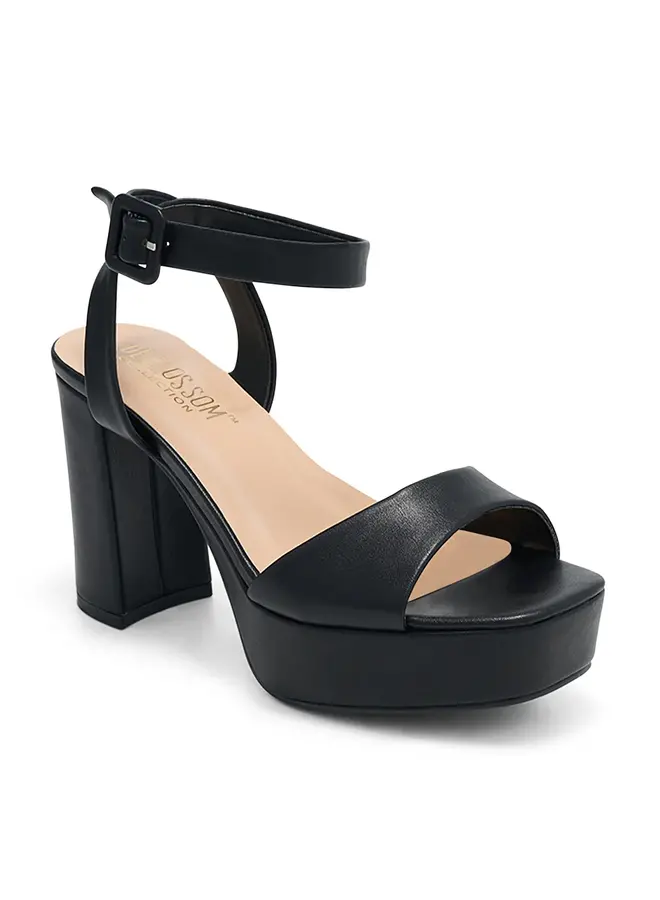 Anya-2 Dressy Heel - Black Pu