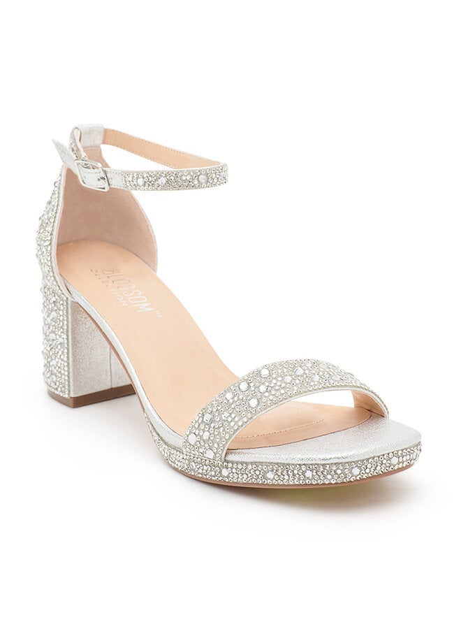 Nelly-7 Dressy Heels - Silver Shimmer