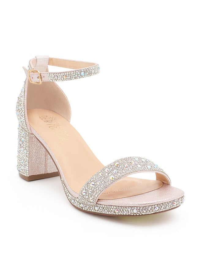 Nelly-7 Dressy Heels - Blush Shimmer