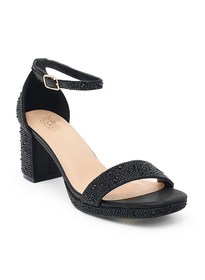 Nelly-7 Dressy Heels - Black Shimmer