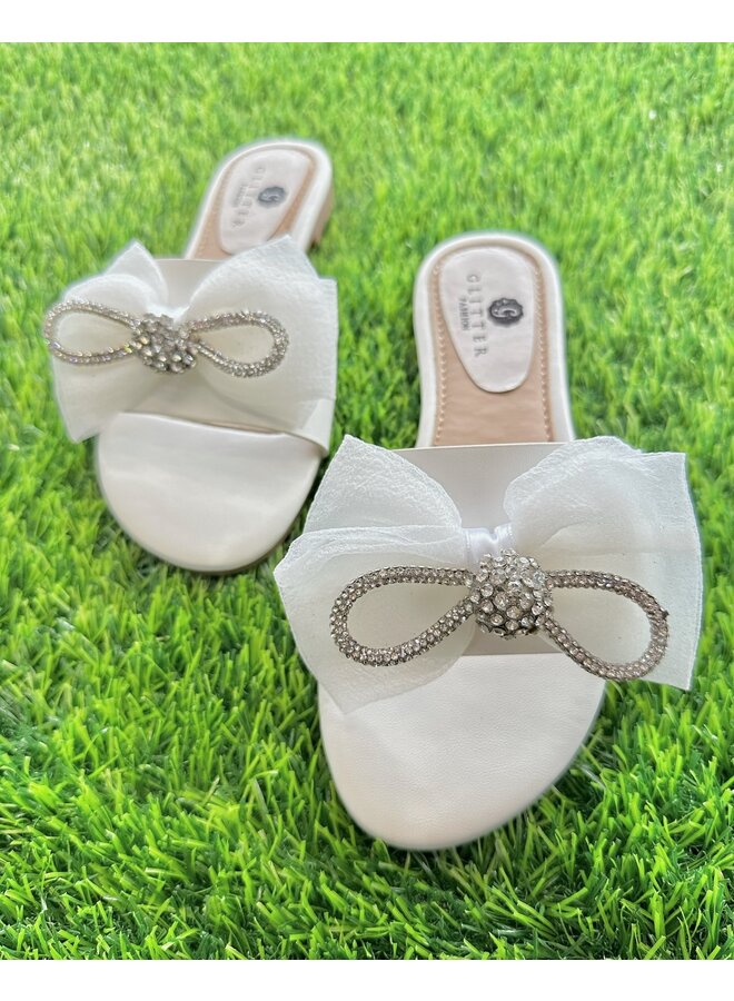 Daisy-101 Flat Sandal - White