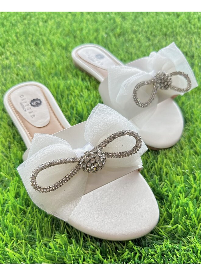 Daisy-101 Flat Sandal - White