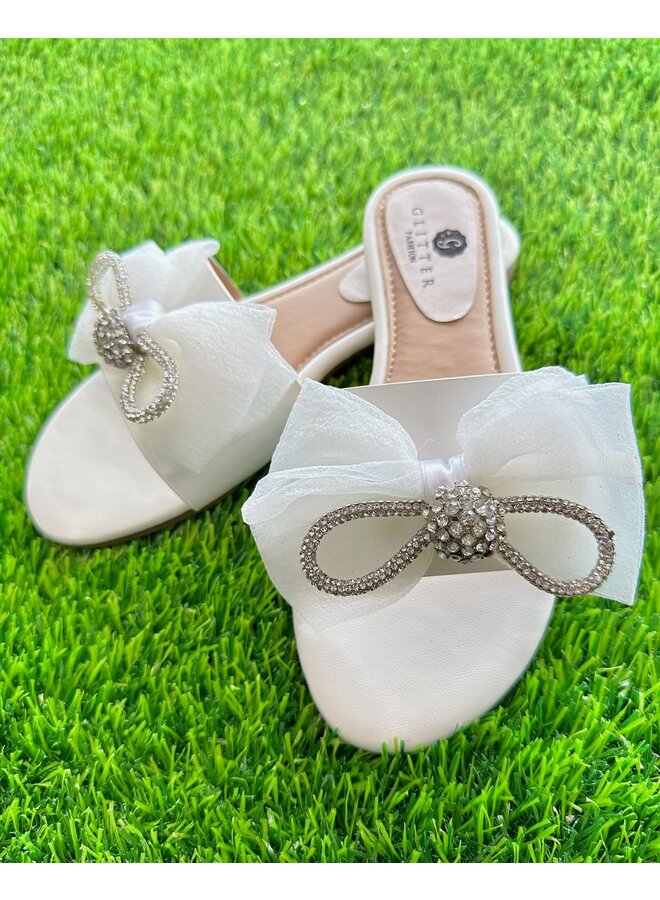 Daisy-101 Flat Sandal - White