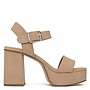 Macey Casual Heels - Nude Nubuck