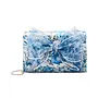 Pearl Trimmed Bow Bag - Blue