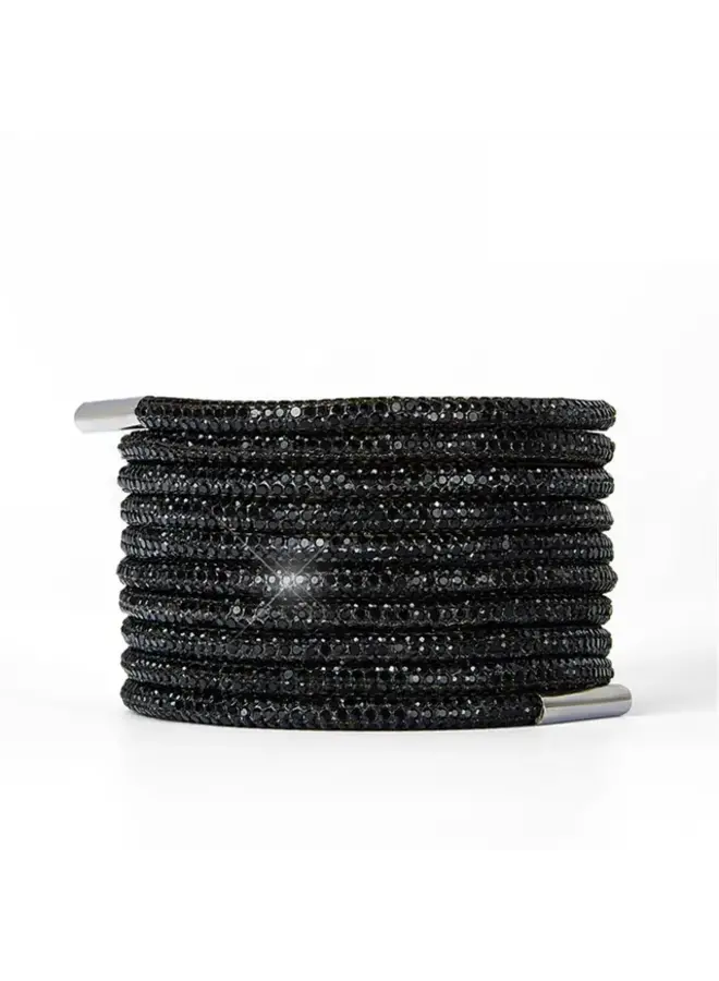 Rhinestone Shoe Laces - Black