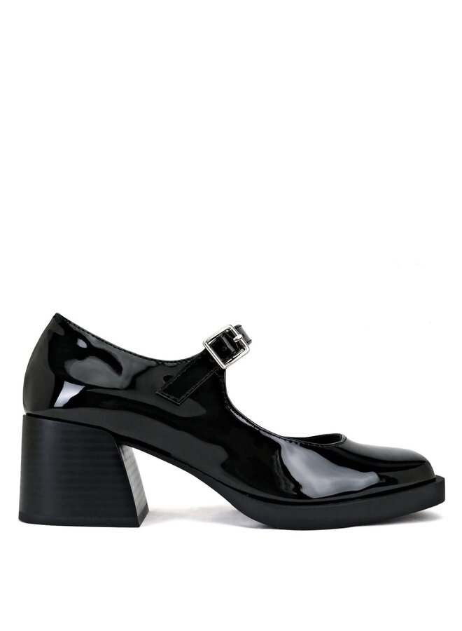 Lance Casual Heels - Black Patent