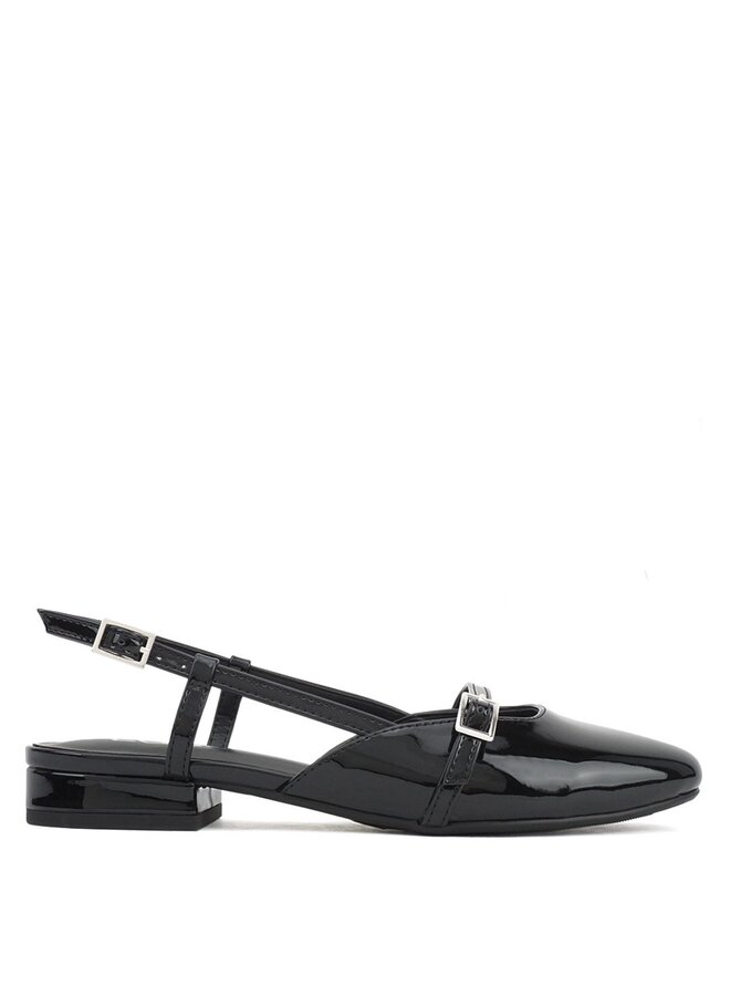 Cappy Casual Heel - Black Patent