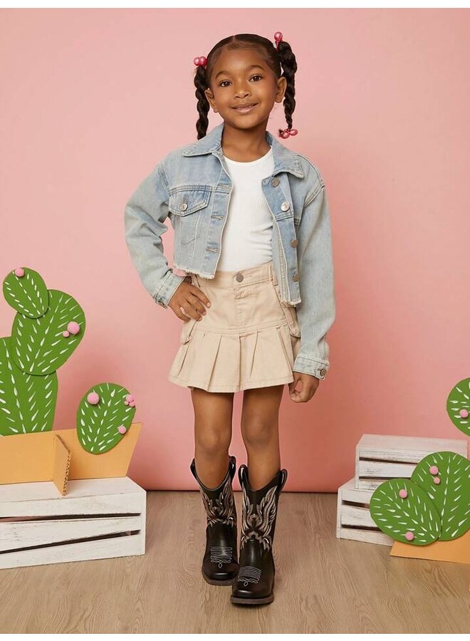 Cowboy-1k Kids Boots - Black/Beige