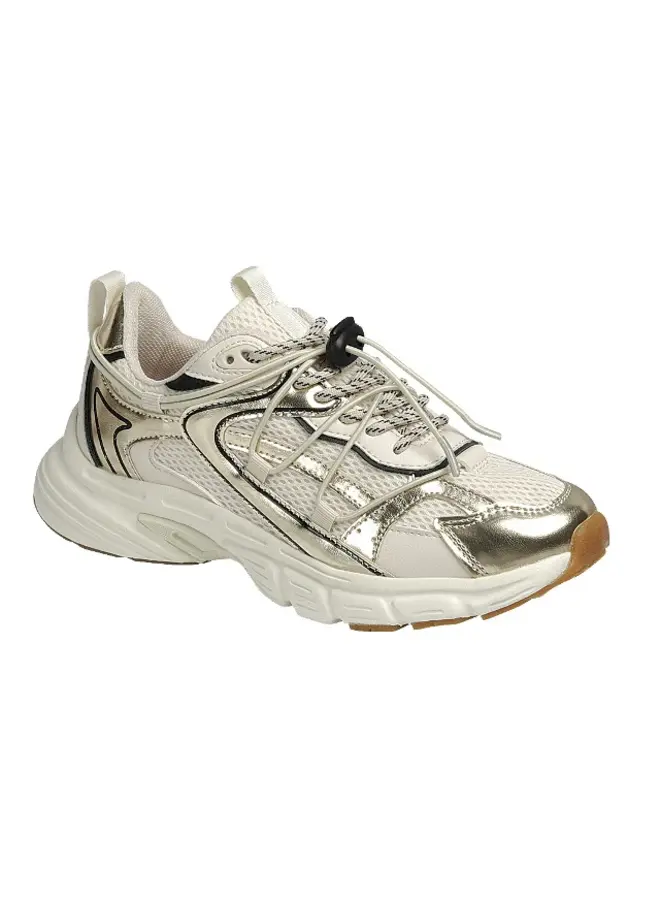 Kinsley-01 Casual Sneakers - Beige/Gold