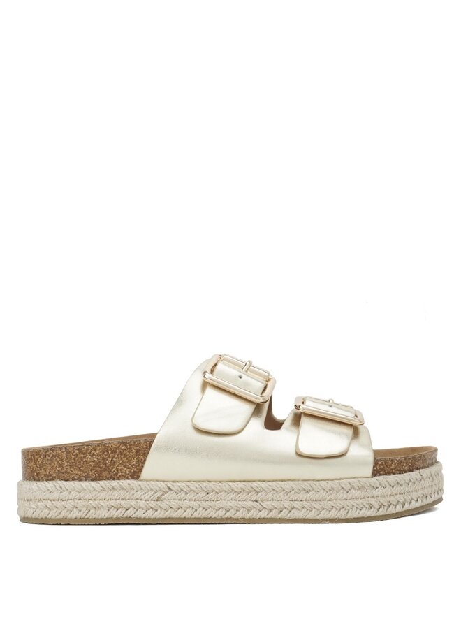 Marfa Platform Sandals - Lt Gold