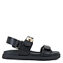Cobber Casual Sandals - Black Pu