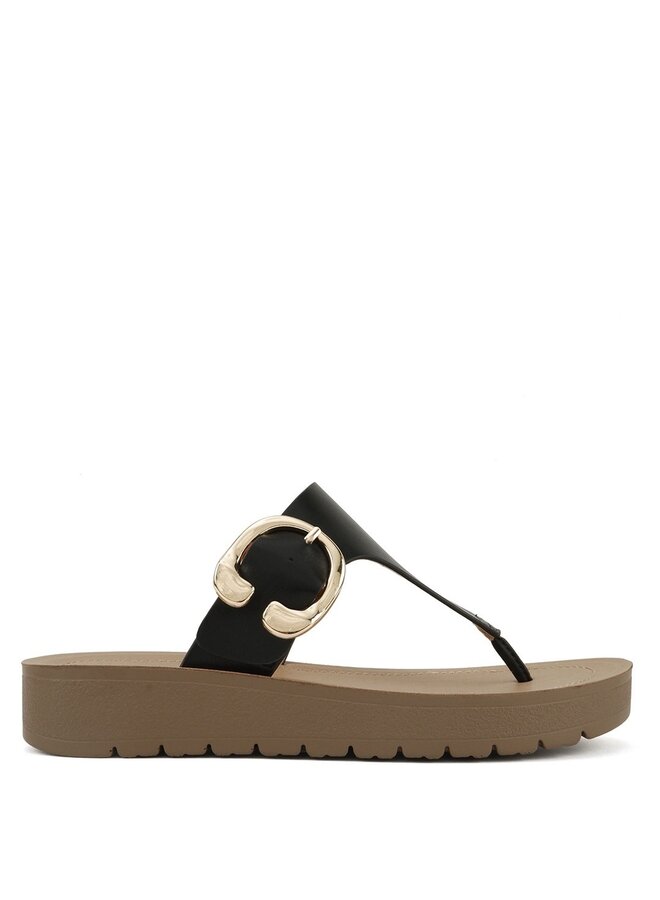 Robert Casual Sandals - Black Pu