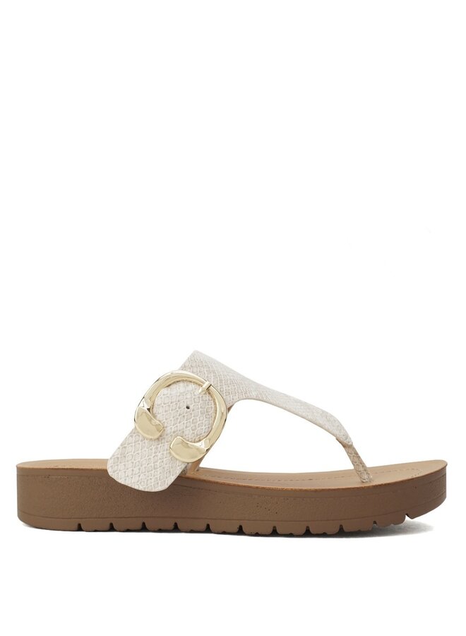 Robert Casual Sandals - Ivory Snake