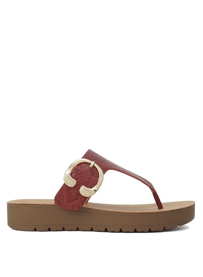 Robert Casual Sandals - Red Snake