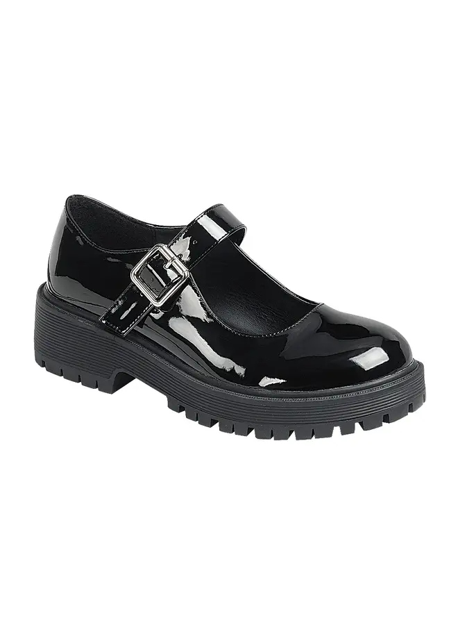 Chief-58 Casual Flats - Black Patent