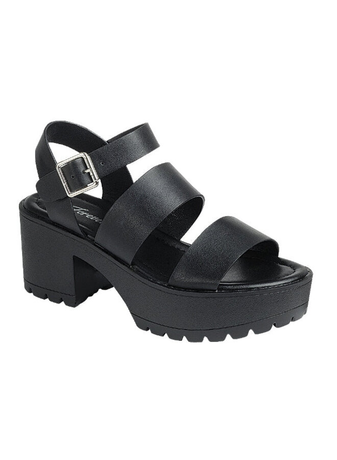 Kira-25 Casual Sandals - Black Pu