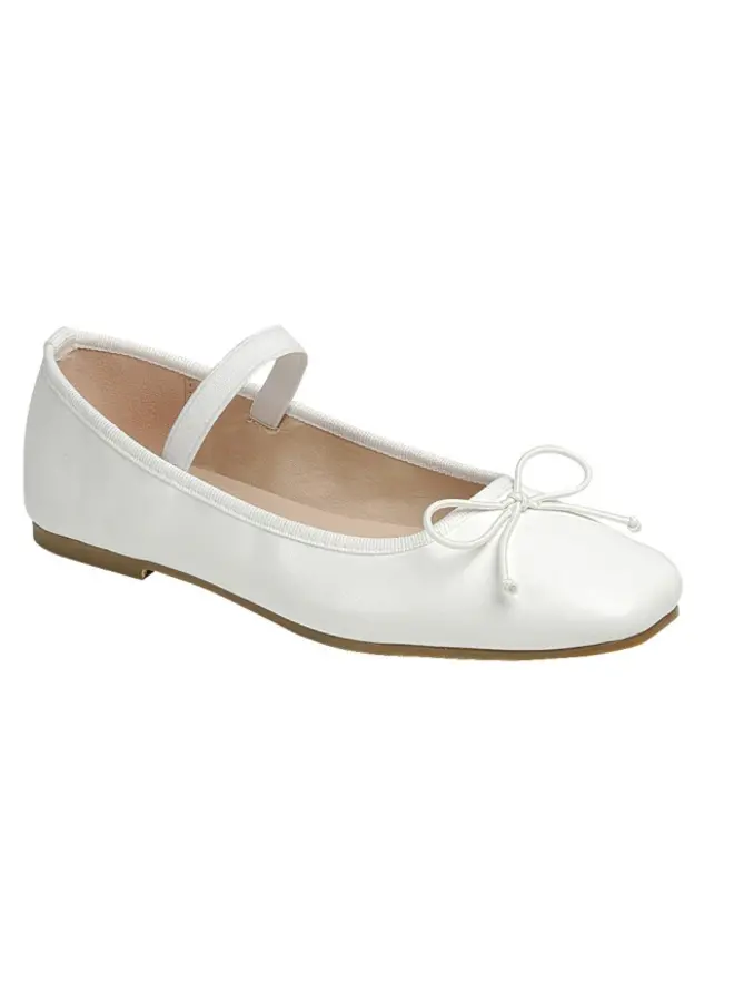 Truth-97k Girls Flats - White Patent