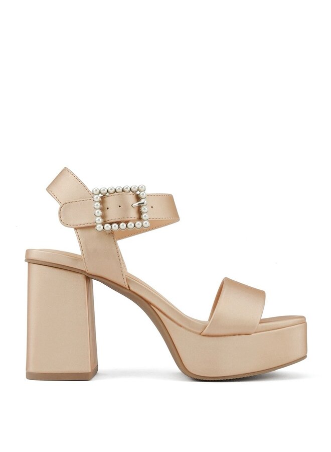 Macey Casual Heels - Champagne Pu