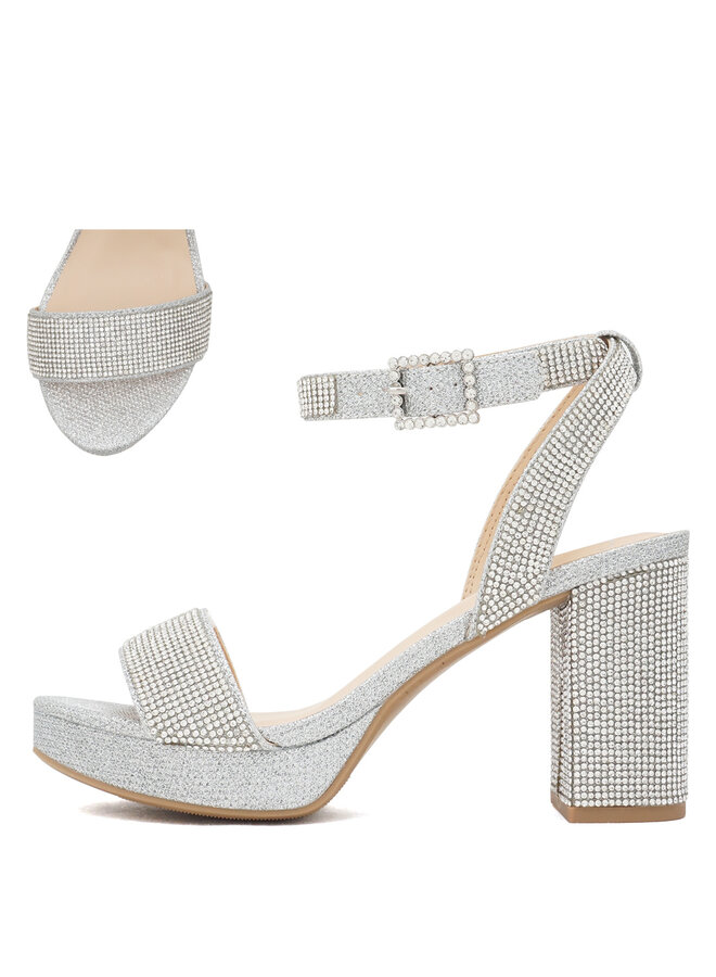 Brissie Casual Heels - Silver