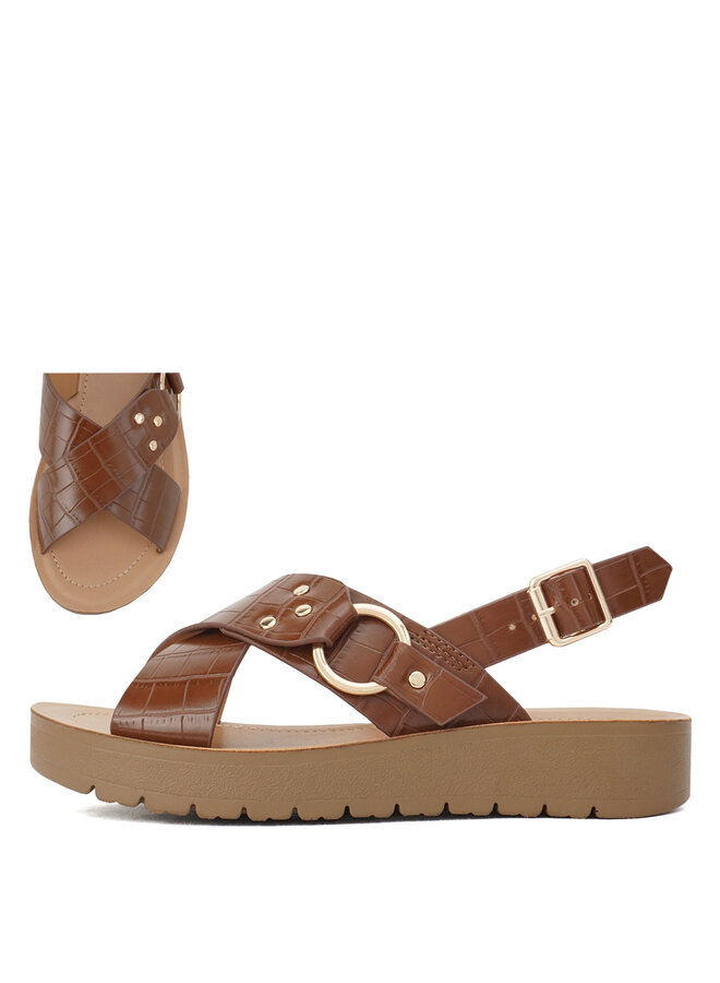 Kirsten Casual Sandals - Dk Tan
