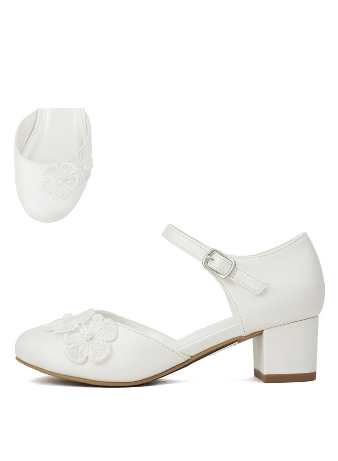 Acelin-2 Kids Heels - White Pu