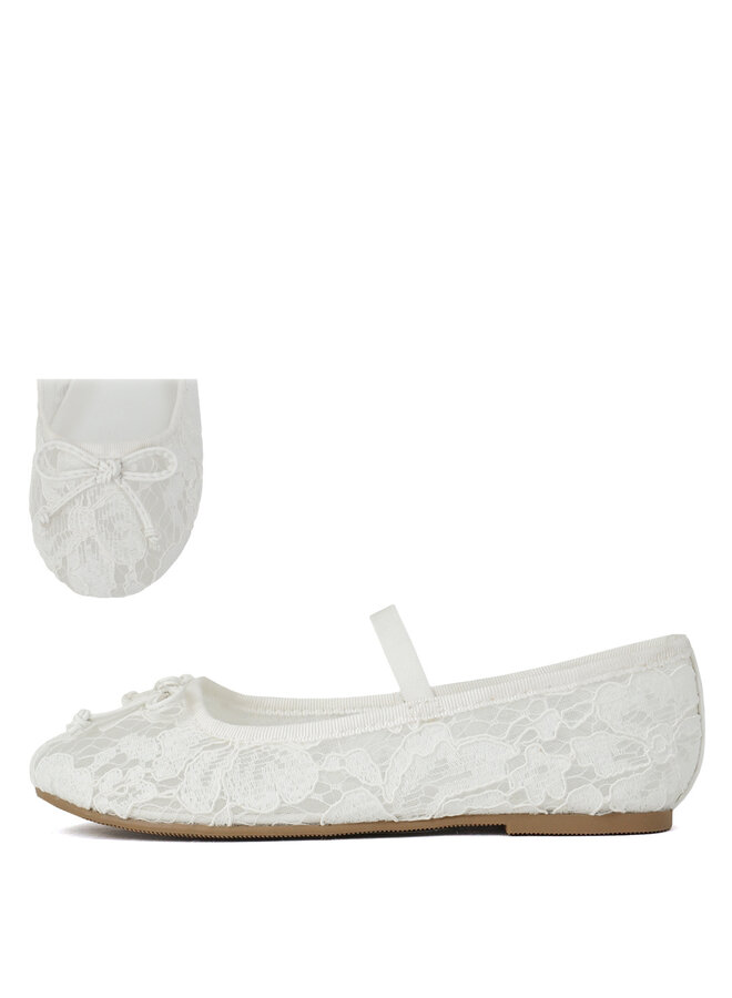 Enna-2 Kids Flats - White Lace
