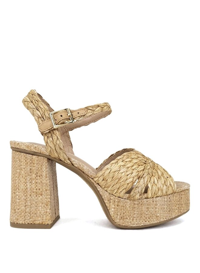 Teacup Casual Heels - Raffia