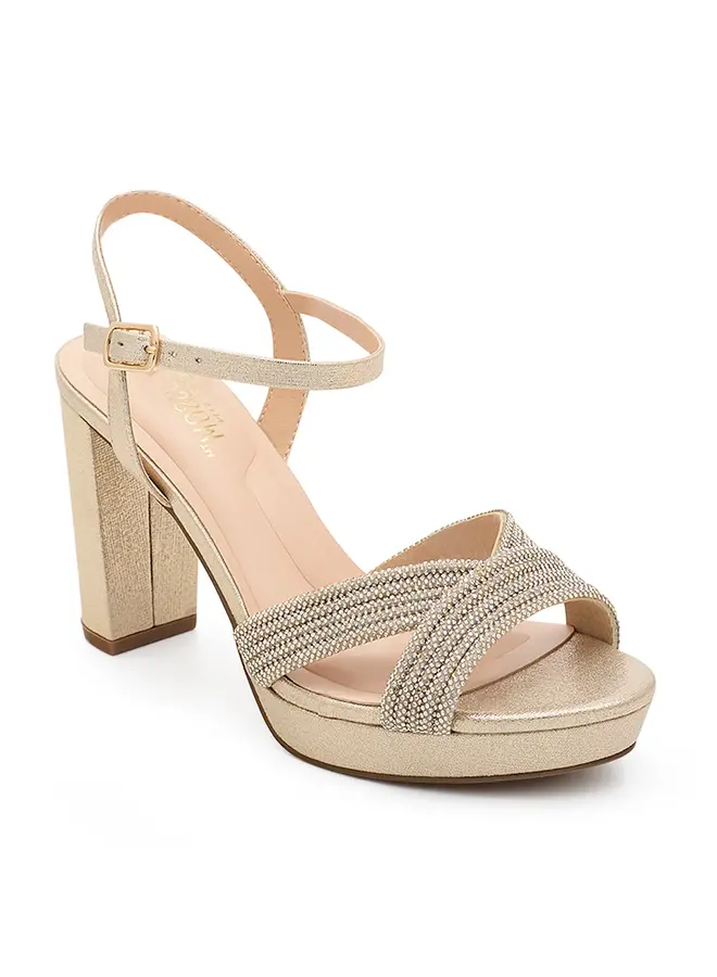 Eva-2 Dressy Heels - Gold Shimmer