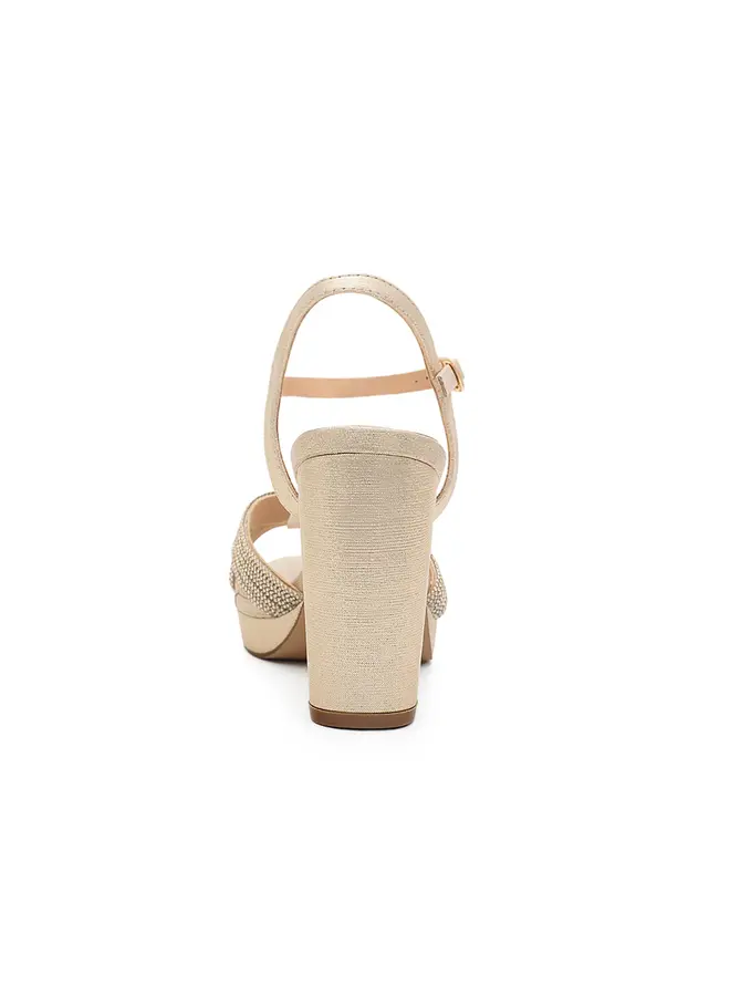 Eva-2 Dressy Heels - Gold Shimmer