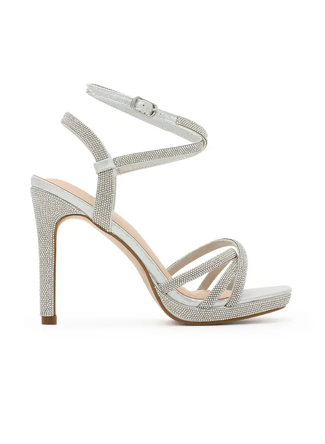 Helena-8 Dressy Heels - Silver Shimmer