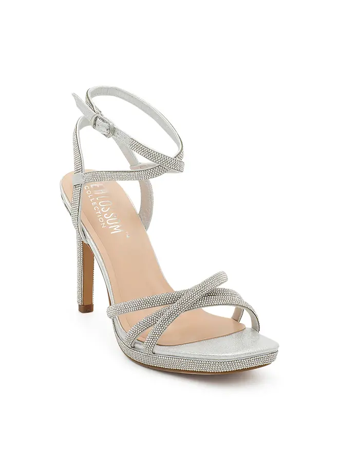 Helena-8 Dressy Heels - Silver Shimmer