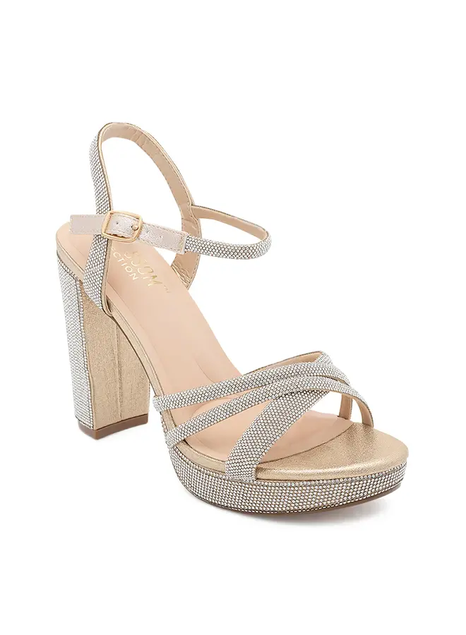 Jane-42 Dressy Heels - Nude Shimmer