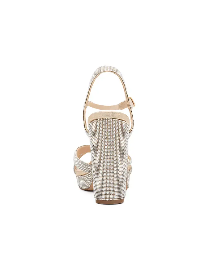 Jane-42 Dressy Heels - Nude Shimmer