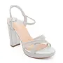 Jane-42 Dressy Heels - Silver Shimmer